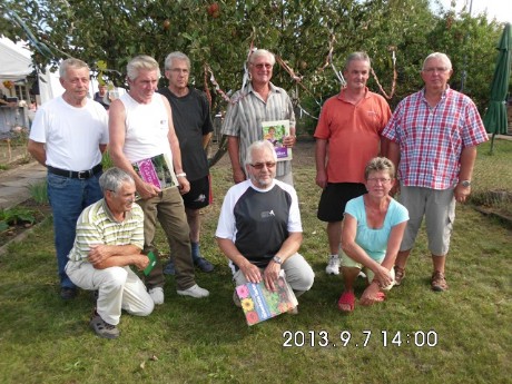 Ausgezeichnet wurden die Gartenfreunde Lothar Meyer, Herbert Braumann, Klaus-Helmut  Kolden, Klaus Fabian, Hans-Joachim Lawrenz 